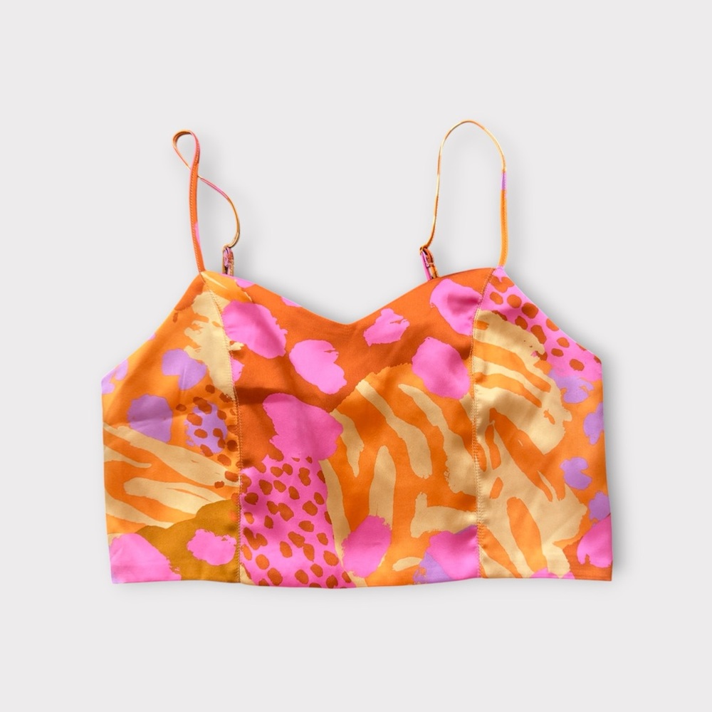 Christian Lacroix Vibrant Orange and Pink Camisole